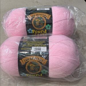 Lion Brand Pound of Love Baby Pink Yarn - 2 Skeins